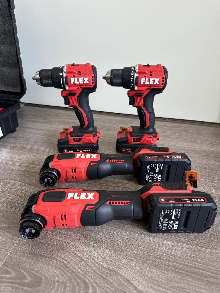 Flex set 18V, Nieuw, Accu