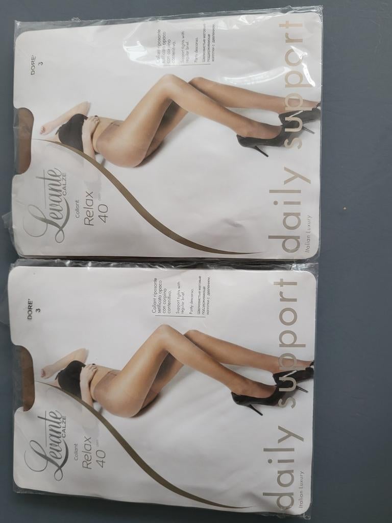 Levante Relax 40 denier panty - 2 stuks, Beige, Nieuw, Overige maten, Ophalen of Verzenden