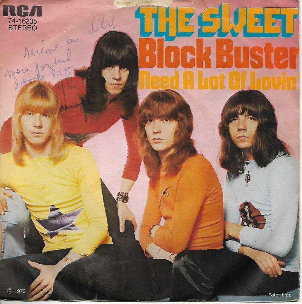 The Sweet - Block buster, Cd's en Dvd's, Ophalen of Verzenden, Gebruikt, 7 inch, Pop