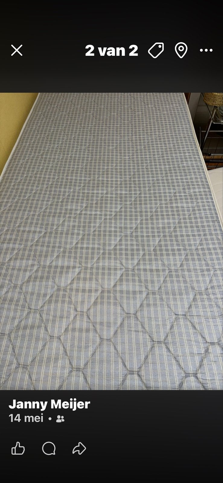 Auping seniorenbed met verstelbare spiraal en matras, Huis en Inrichting, Slaapkamer | Bedden, Ophalen, 90 cm, Eenpersoons, Bruin