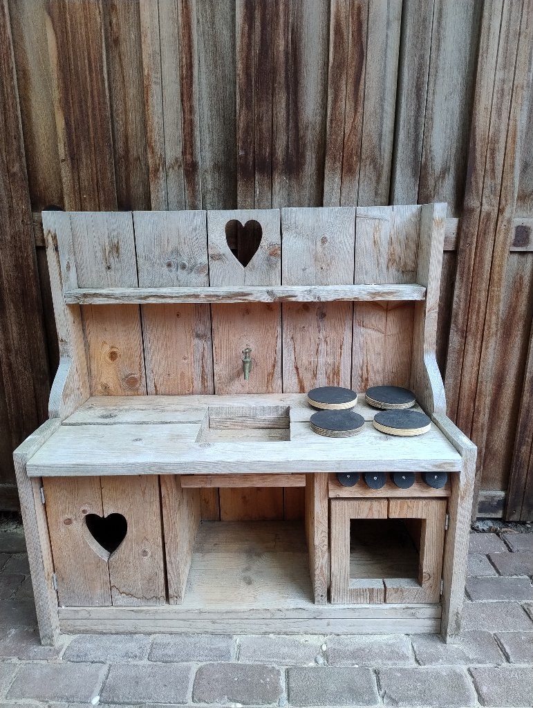 Mooie steigerhouten buitenkeuken, Kinderen en Baby's, Ophalen, Zo goed als nieuw, Hout