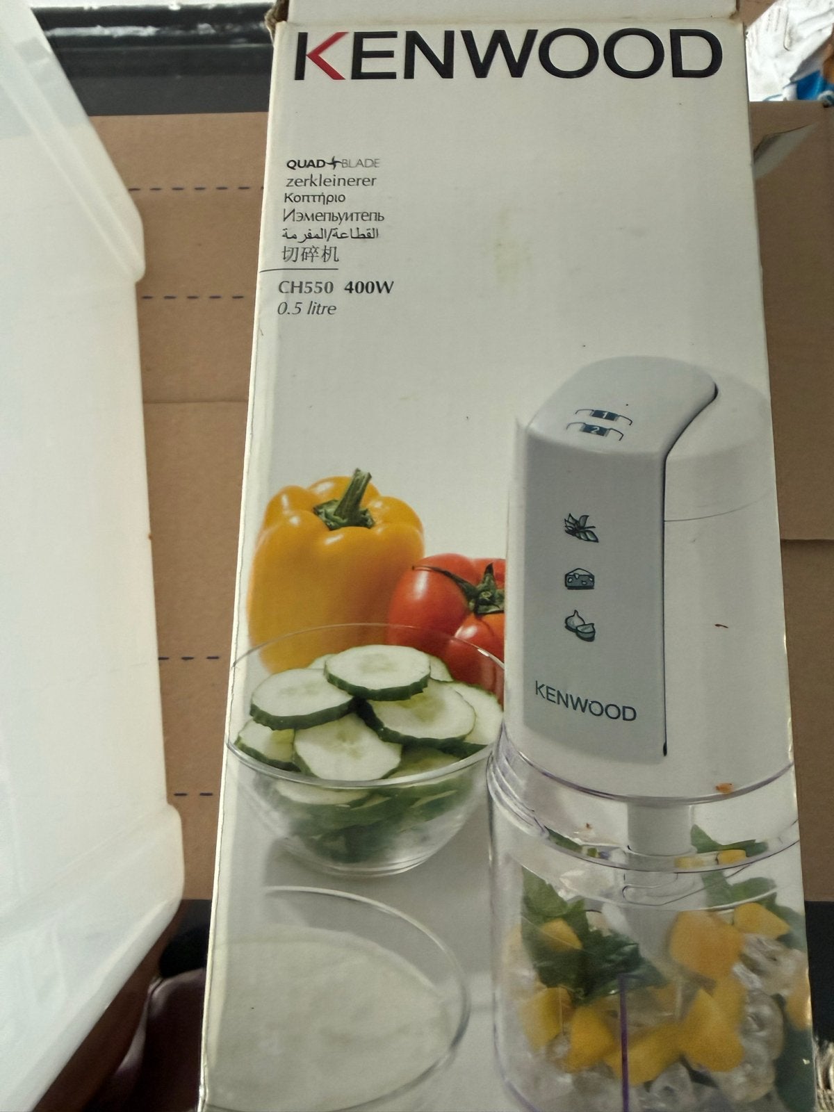 Kenwood CH550 Quad Blade Hakmolen 400W 0.5L, Ophalen of Verzenden, Nieuw