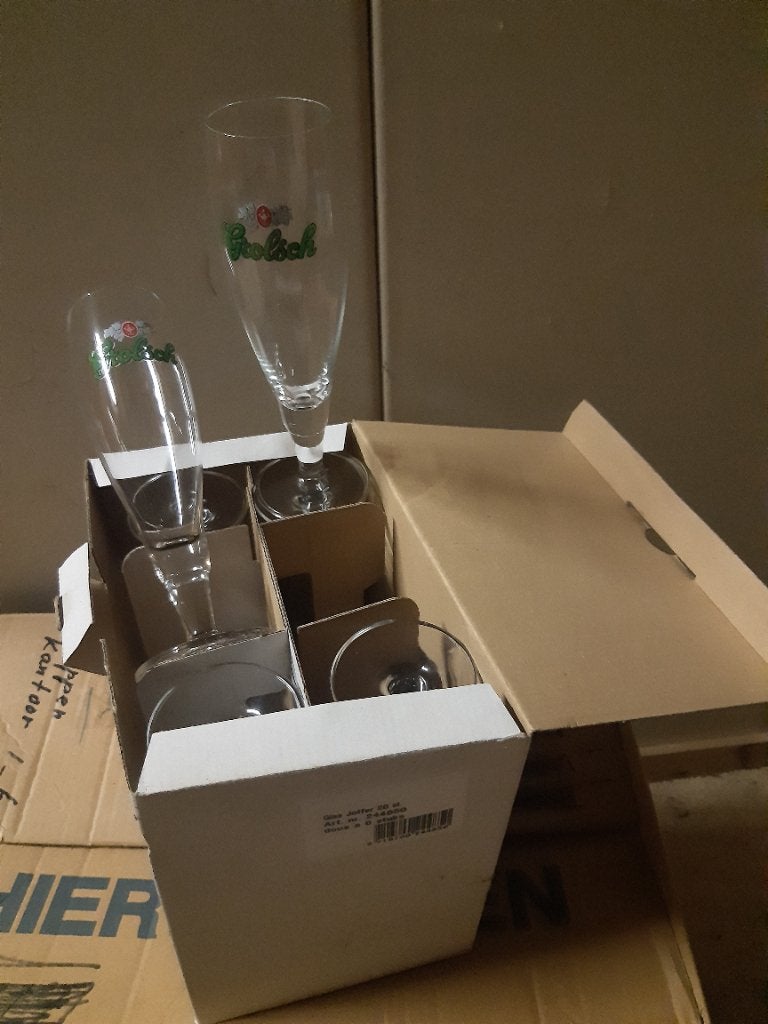 6 grolsch glazen, Ophalen of Verzenden, Nieuw, Glas of Glazen, Grolsch