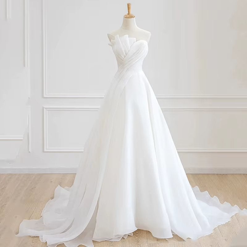 Witte luxe dames bruidsjurk, Kleding | Dames, Verzenden, Nieuw, Wit, Trouwjurk