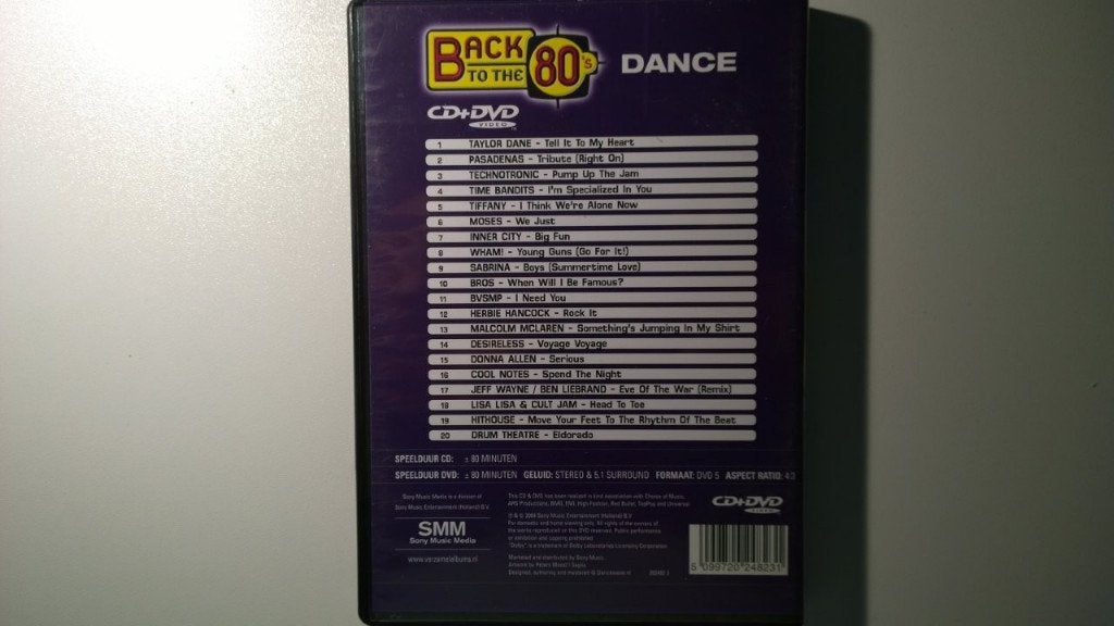 Back To The 80's Dance (CD + DVD), Alle leeftijden, Ophalen of Verzenden, Zo goed als nieuw, Muziekvideo's
