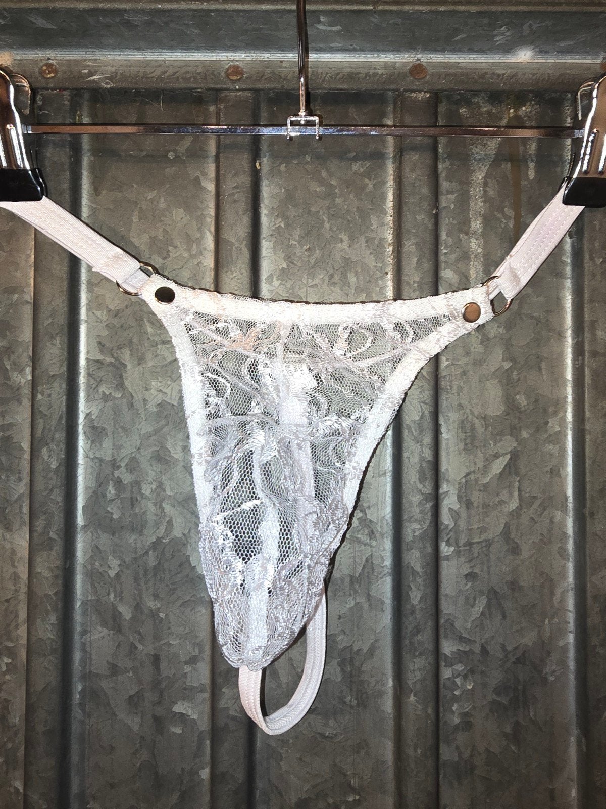 Witte transparante string, Verzenden, Wit