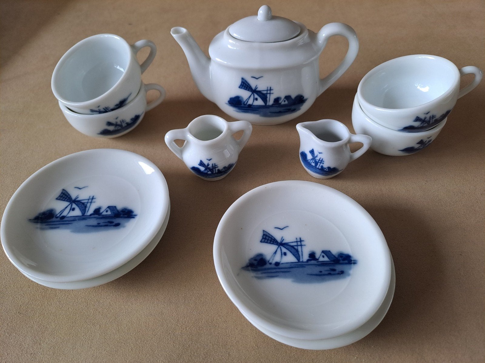 Miniatuur Delfts Blauw theeserviesje, Ophalen of Verzenden