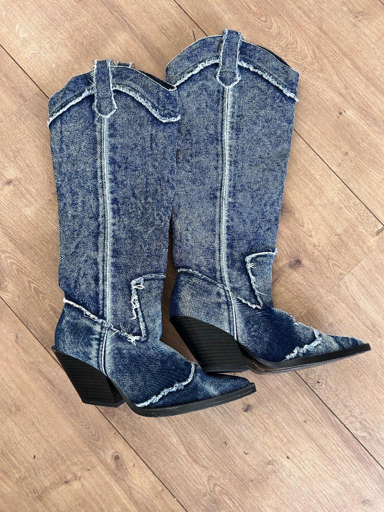 Spijkerstof laarzen, Kleding | Dames, Schoenen, Ophalen, Hoge laarzen, Blauw, Zara
