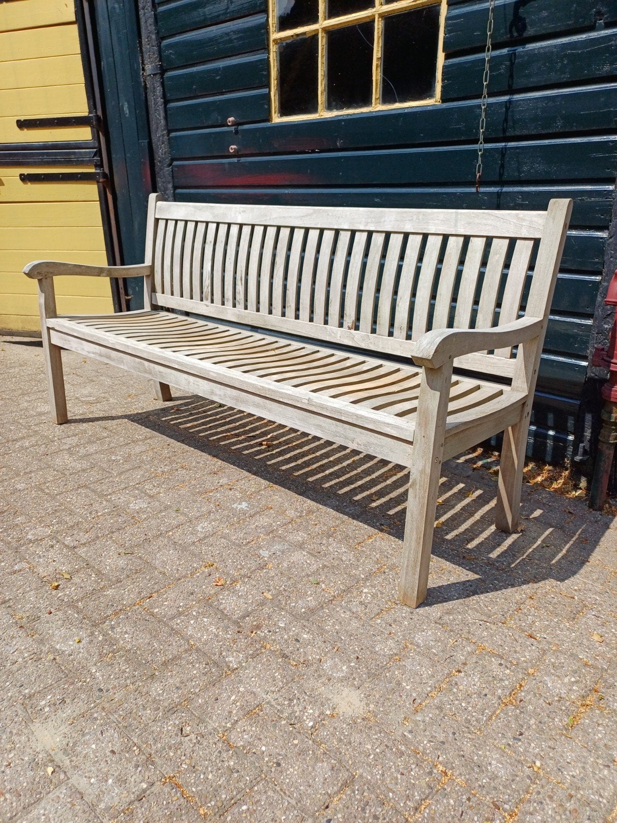 Teakhouten tuinbank., Tuin en Terras, Ophalen, Gebruikt, Teakhout