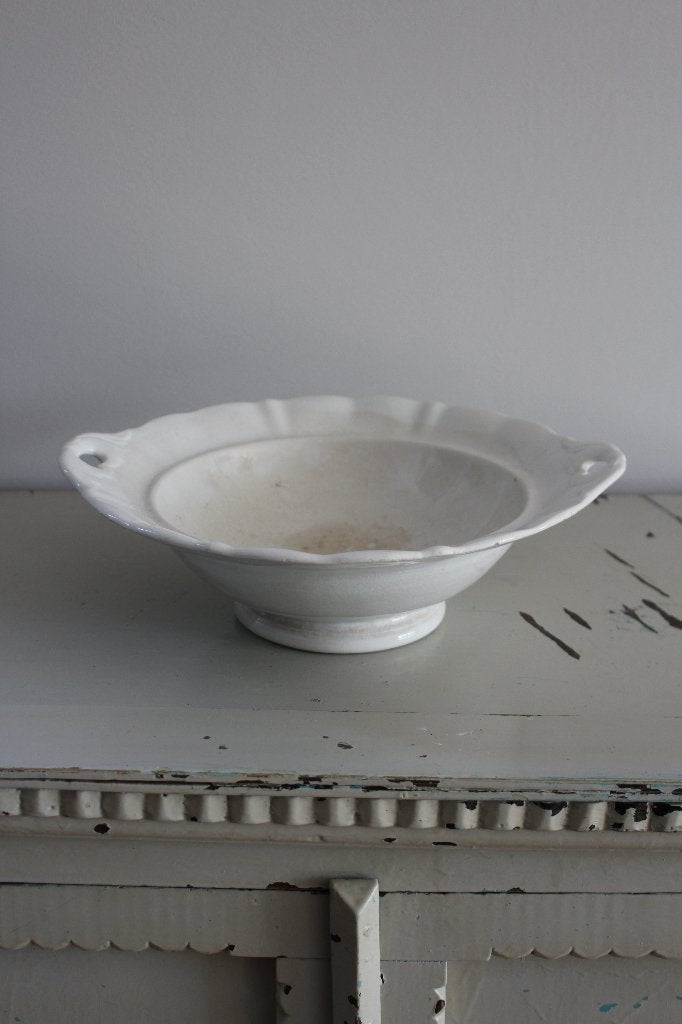 Oude brocante schaal op voet off white Nr.1 *Pronck & Praal*, Ophalen of Verzenden