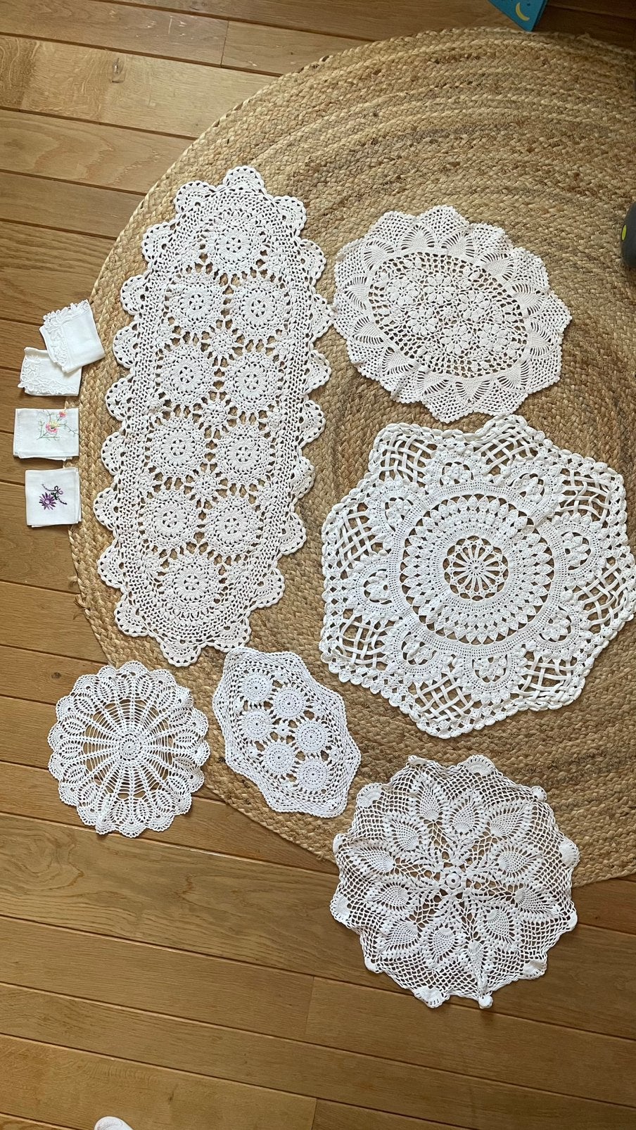 Brocante zeer mooie spreidjes/ kleedjes, Antiek en Kunst, Ophalen of Verzenden
