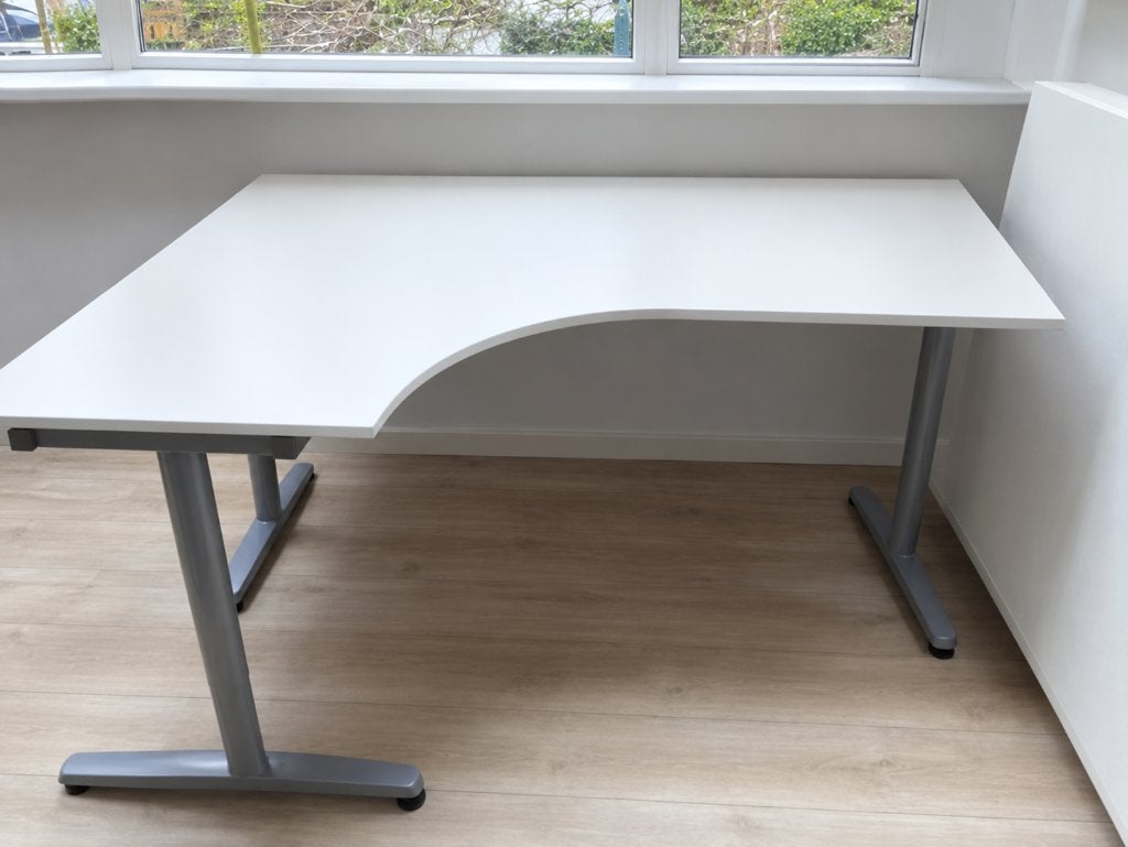 Ikea Galant hoekbureau 15288 wit met verlengstuk, Ophalen, 160 cm, Gebruikt, 120 cm