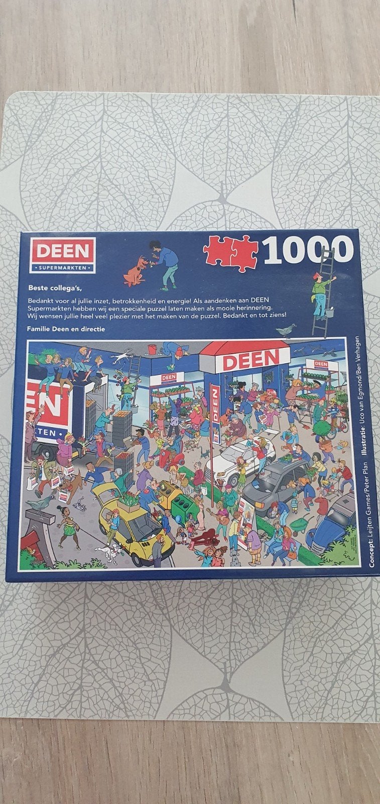 DEEN legpuzzel 1000 stukjes, Ophalen of Verzenden, 500 t/m 1500 stukjes, Zo goed als nieuw, Legpuzzel
