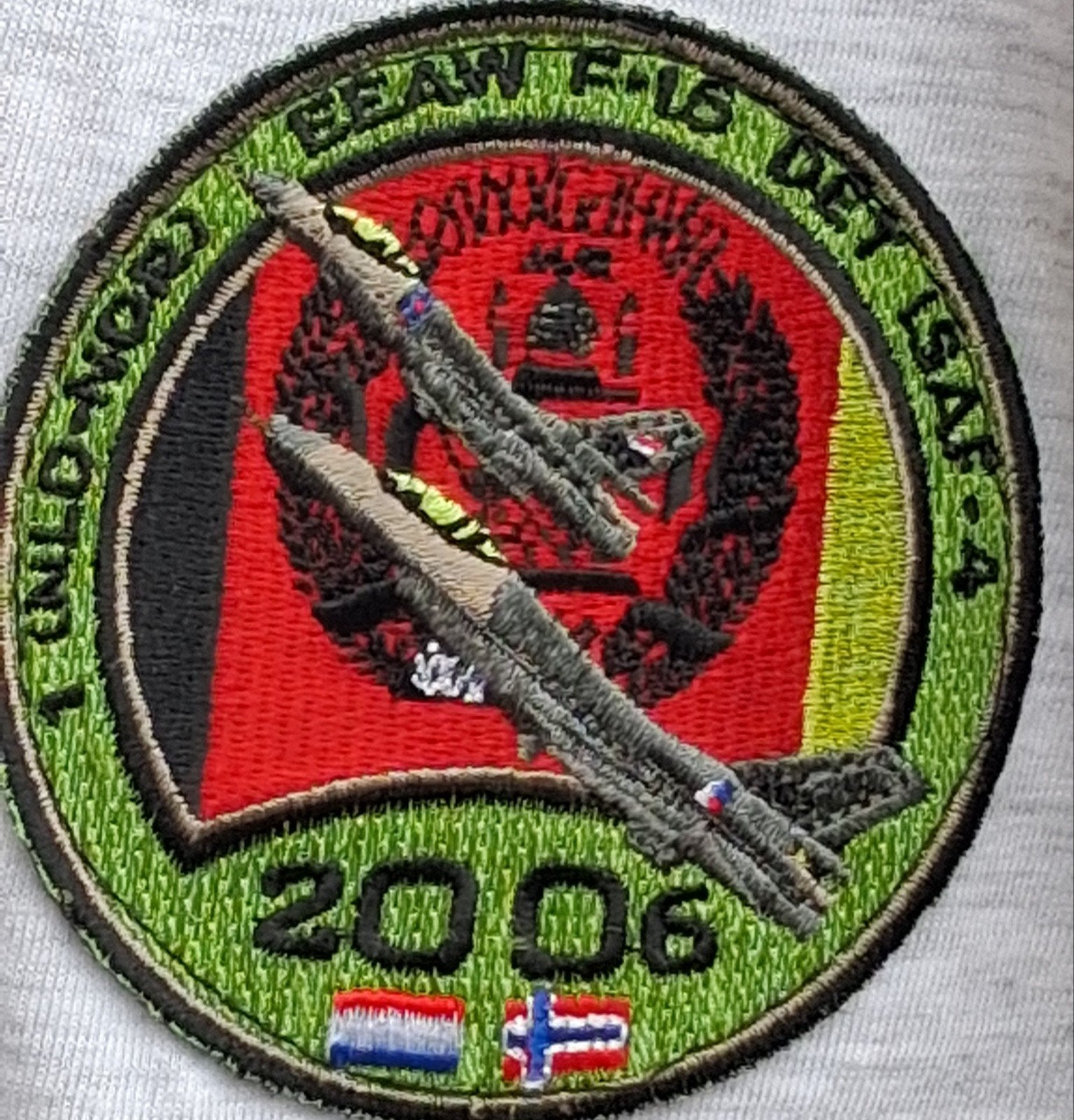 NEDERLANDS-NOORS F16 Deployment shirt Kabul. 2006.*Zie tekst, Verzamelen, Militaria | Algemeen, Ophalen, Luchtmacht, Nederland