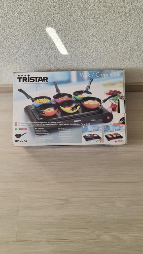 Tristar BP-2973  Wok Crepes Set 6 personen Nieuw, Witgoed en Apparatuur, Gourmetstellen, Ophalen of Verzenden, Nieuw, 4 t/m 7 personen