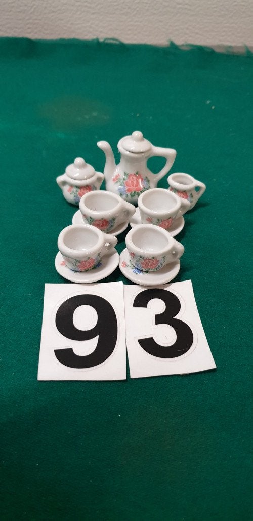 Mini servies roos, compleet, Antiek en Kunst, Ophalen of Verzenden