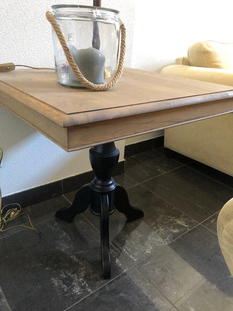 NIEUW Bijzettafel Eichholtz 70x70 eettafel massief eiken, Ophalen