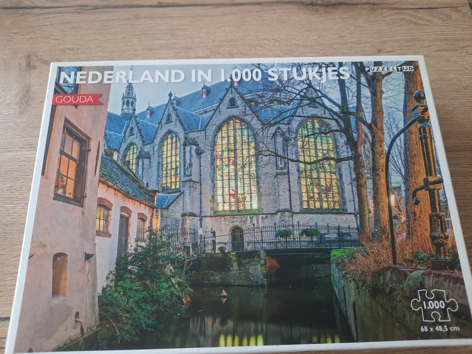 Legpuzzel Sint Jans  kerk  - Gouda, Hobby en Vrije tijd, Denksport en Puzzels, Verzenden, 500 t/m 1500 stukjes, Nieuw, Legpuzzel