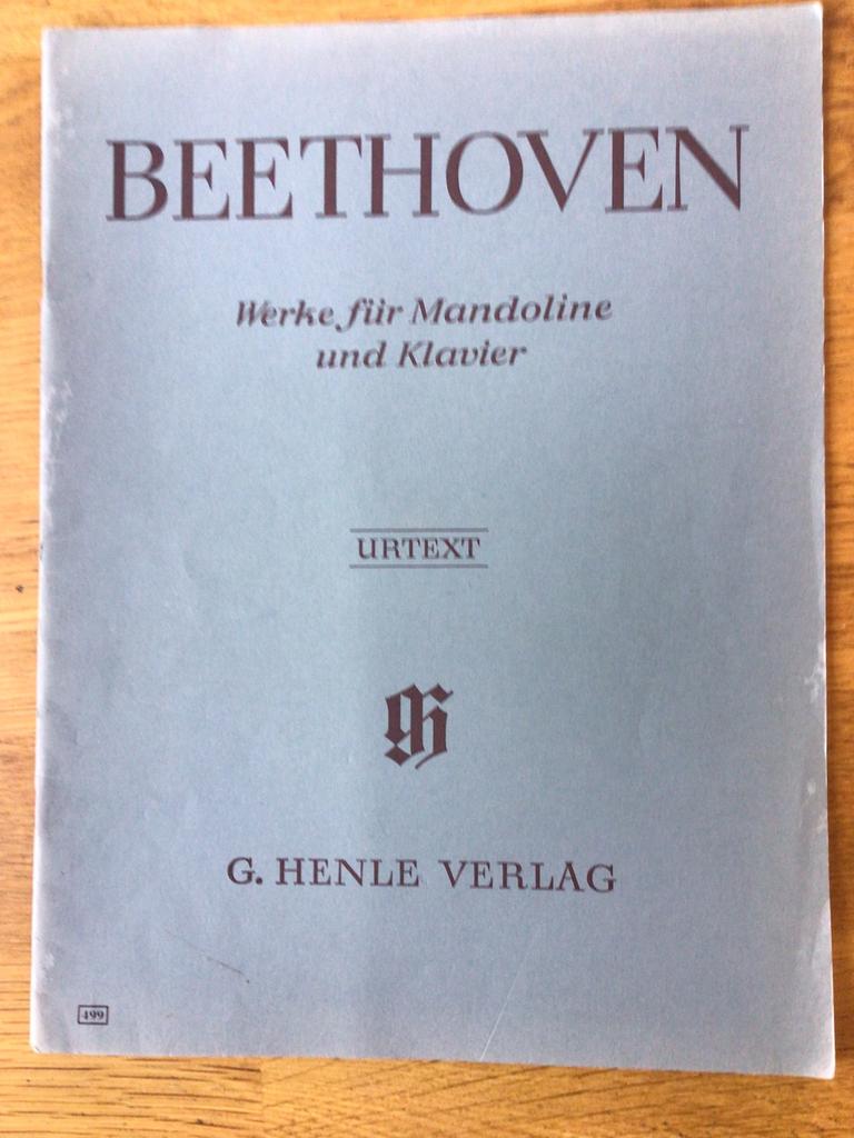 Beethoven, werk voor mandoline en piano, Klassiek, Ophalen of Verzenden, Zo goed als nieuw, Banjo of Mandoline
