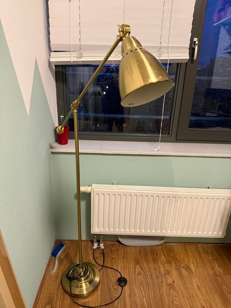 Ikea barometer gouden vloerlamp, verstelbaar, Ophalen of Verzenden, Zo goed als nieuw, Metaal, 150 tot 200 cm