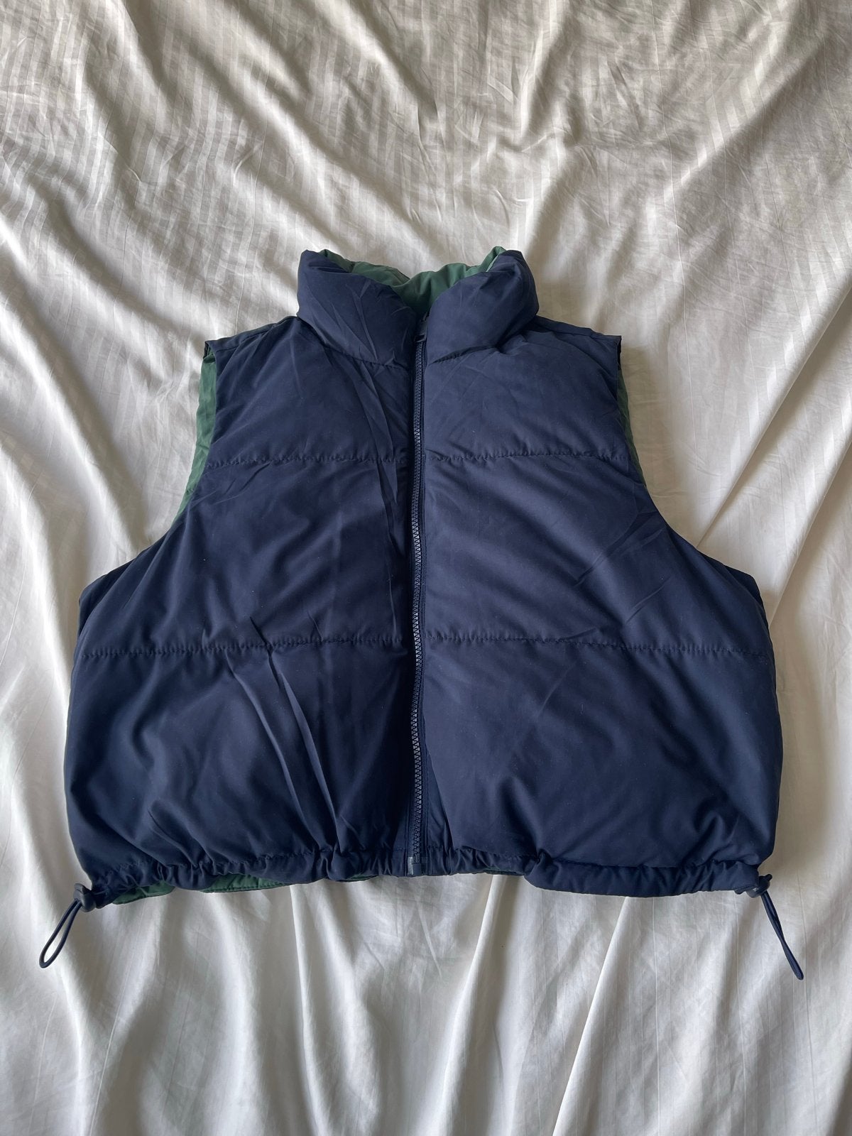Omkeerbaar Hollister bodywarmer, Kleding | Dames, Bodywarmers, Verzenden, Zo goed als nieuw, Blauw