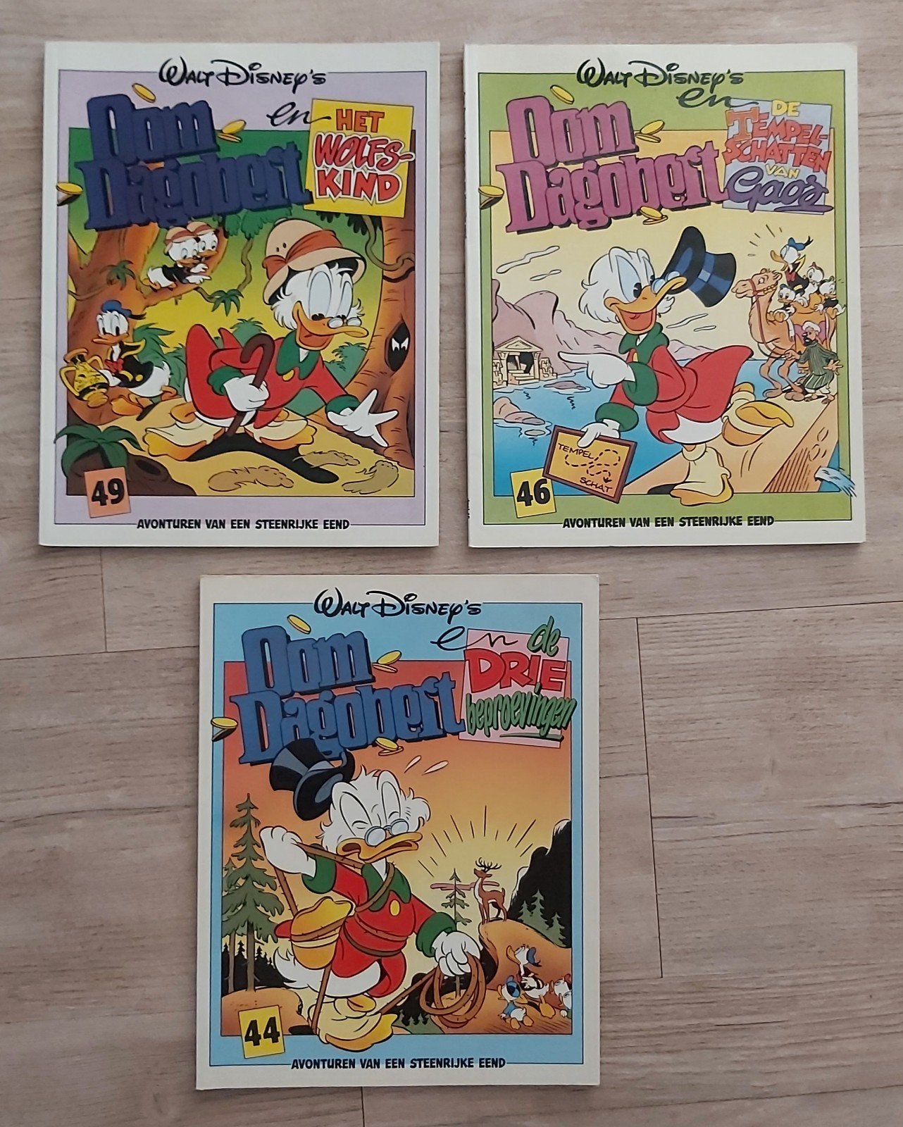 Te koop: drie Oom Dagobert stripboeken (nr.'s 44, 46 en 49), Boeken, Strips | Comics, Meerdere comics, Ophalen of Verzenden, Gelezen