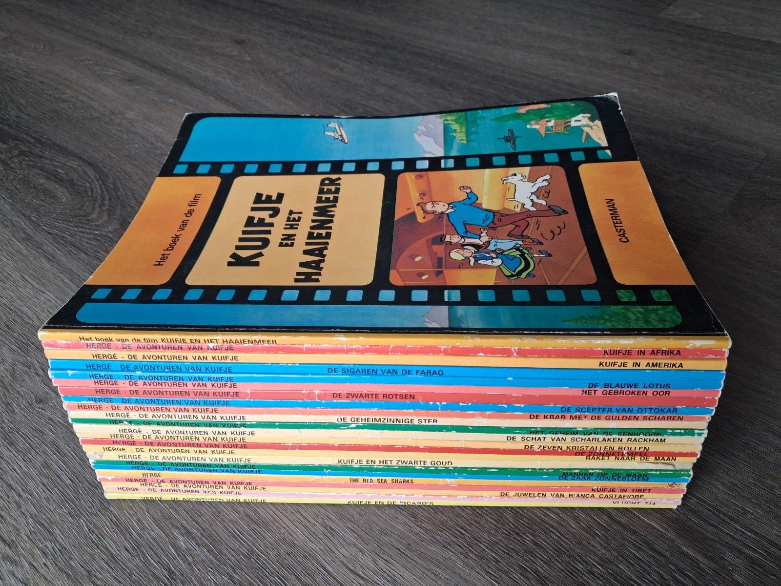 Kuifje Dl 1 t/m 22 compleet + Kuifje en het Haaienmeer, Boeken, Stripboeken, Complete serie of reeks, Ophalen of Verzenden, Gelezen