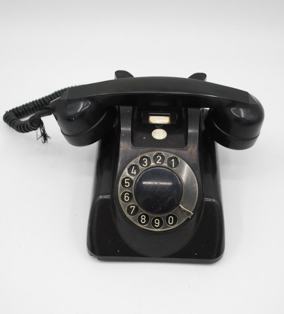 Vintage Bakelieten Telefoon met Draaischijf - Jaren '60, Gebruikt, Bakeliet, Ophalen of Verzenden, Nb