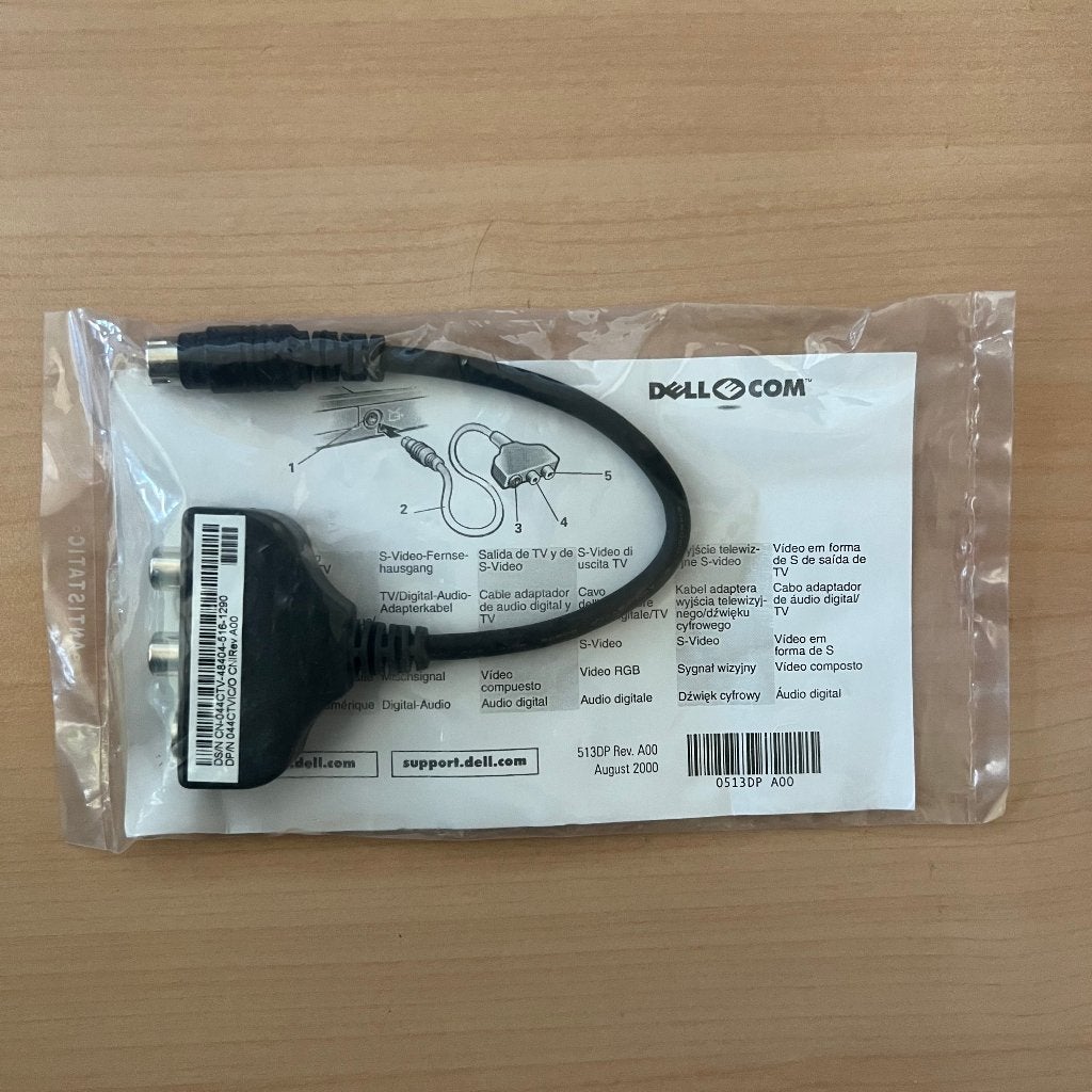 DELL 070TVD S-Video TV kabeluitvoer 044CTV Adapter, Ophalen of Verzenden, Nieuw, Minder dan 2 meter, Overige kabels