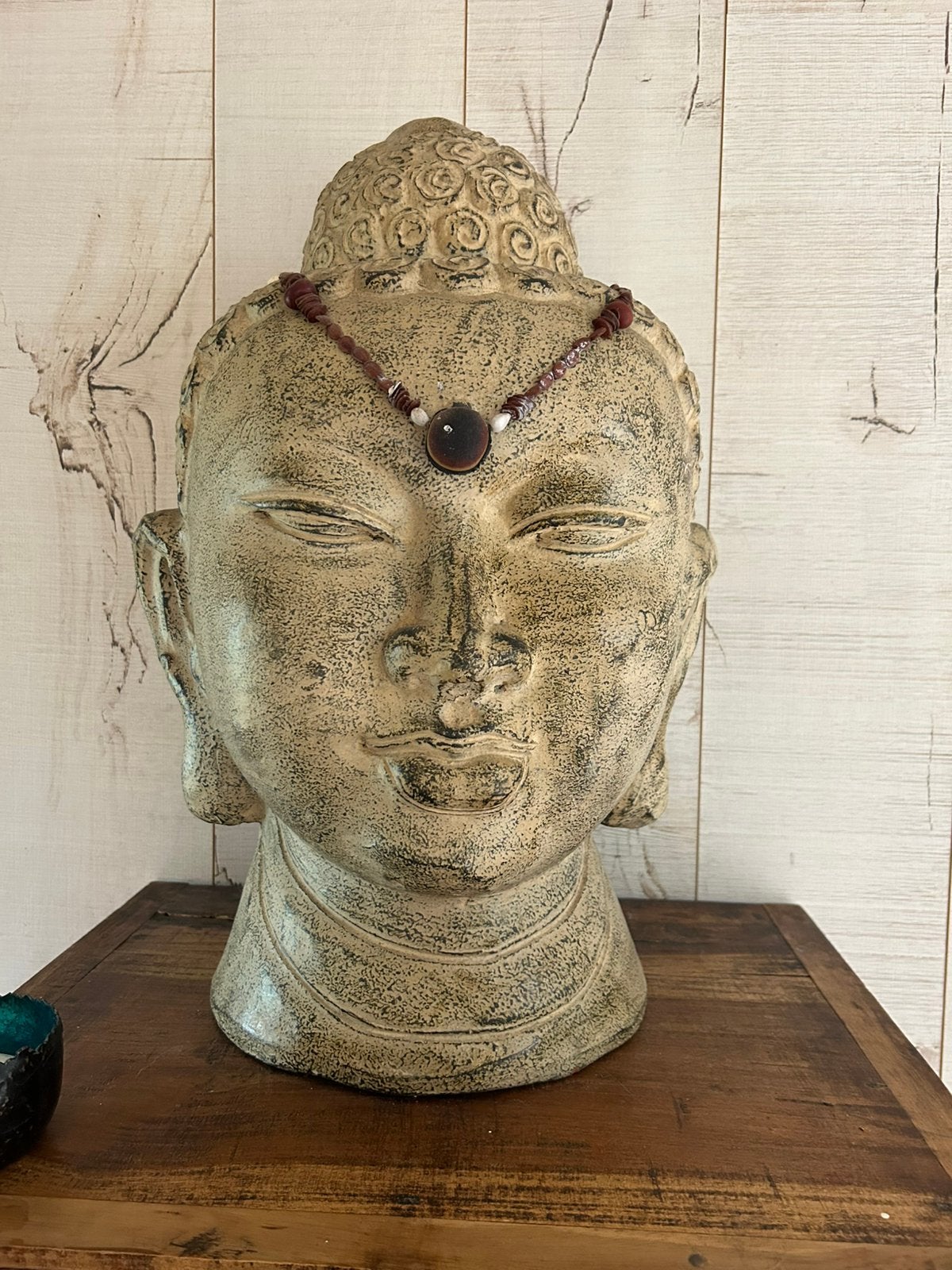 Buda hoofd keramiek, Huis en Inrichting, Woonaccessoires | Boeddhabeelden, Ophalen, Zo goed als nieuw