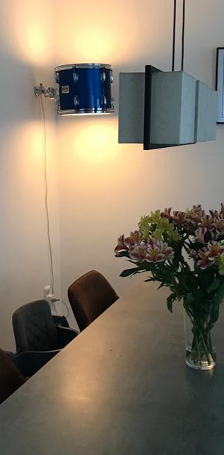 Unieke wandlamp; drumstel trommel ca 12”, Ophalen of Verzenden