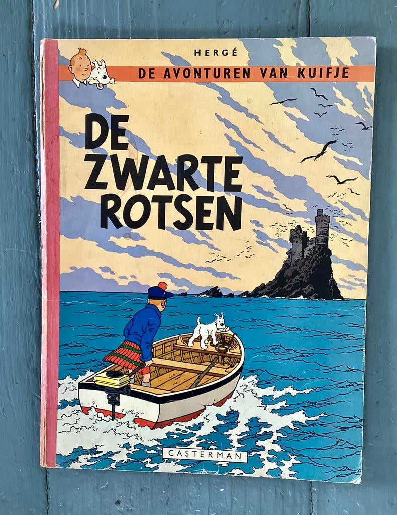 De Avonturen van Kuifje ‘De Zwarte Rotsen’ (vintage), Boeken, Eén stripboek, Ophalen of Verzenden, Gelezen