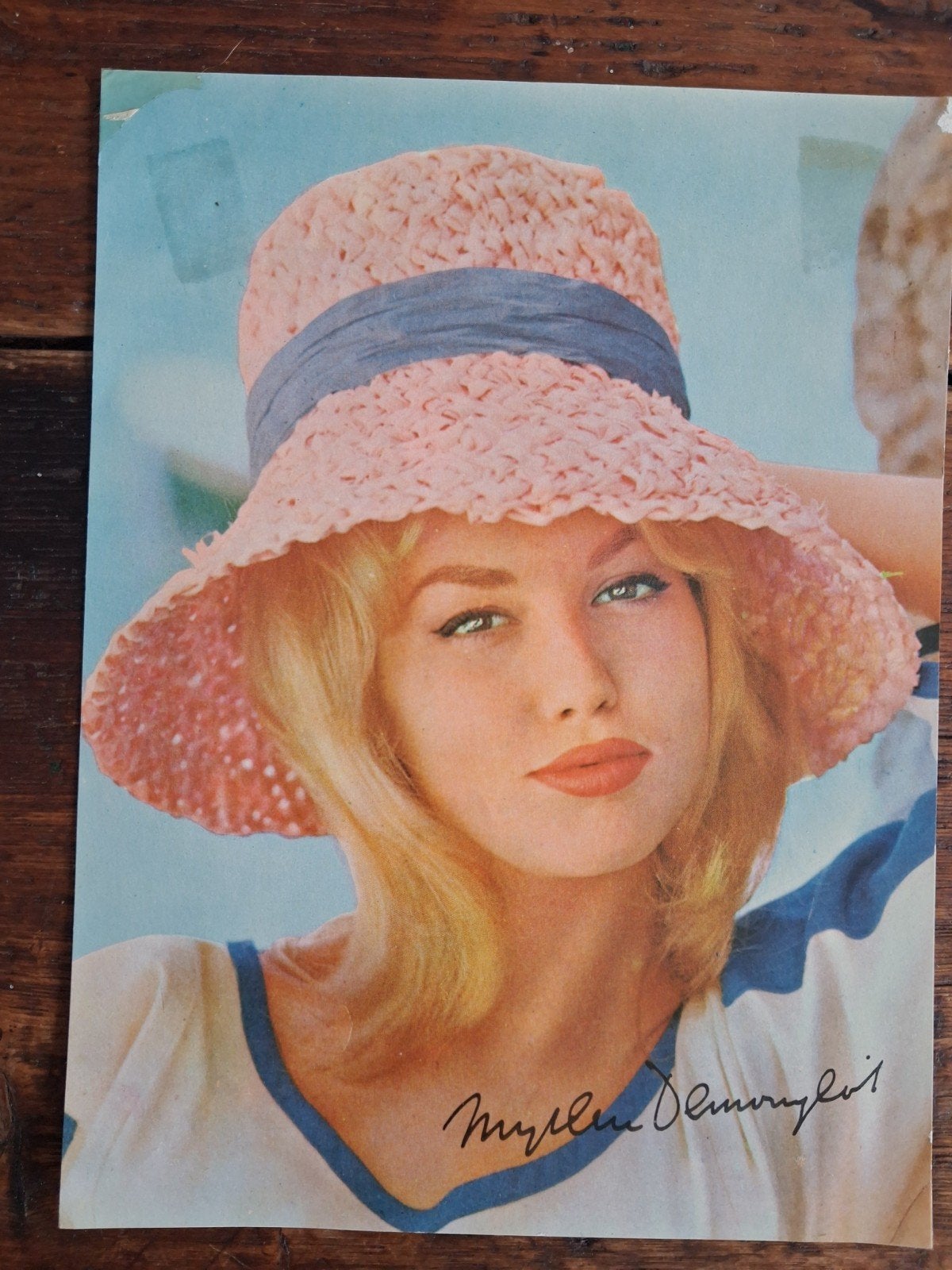 Kleurenfoto/plaat Mylene Demongeot, Ophalen of Verzenden, Poster