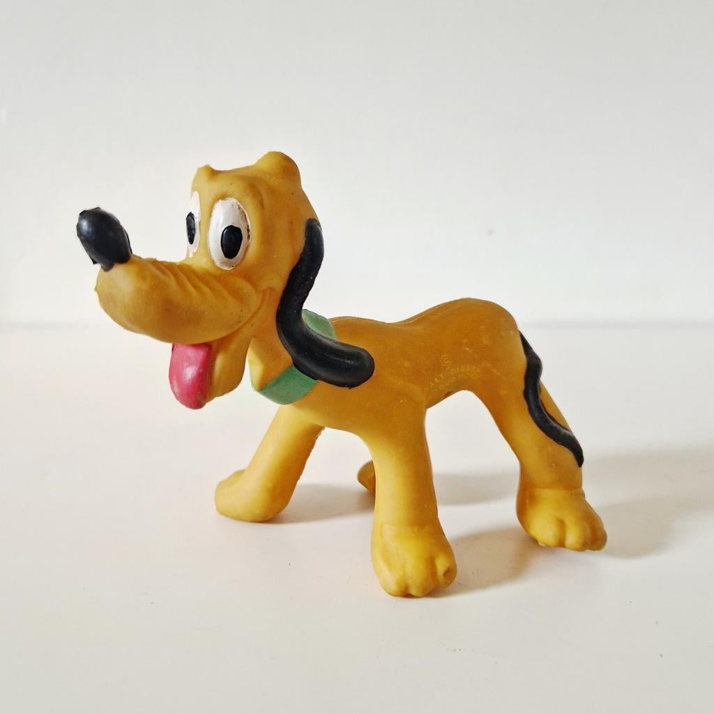 Walt Disney rubber toy Pluto piepbeest oud speelgoed, Kolibrivintagehal@gmail.com, Gebruikt, Aaldertgeertsstraat 43 Olst, Beeldje of Figuurtje