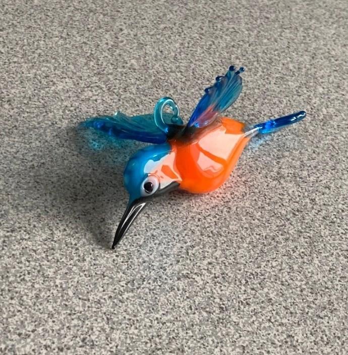 Murano Glazen IJsvogel Hanger - Prachtige Decoratie, Meerkleurig, Overige stijlen, Nieuw, Ophalen of Verzenden
