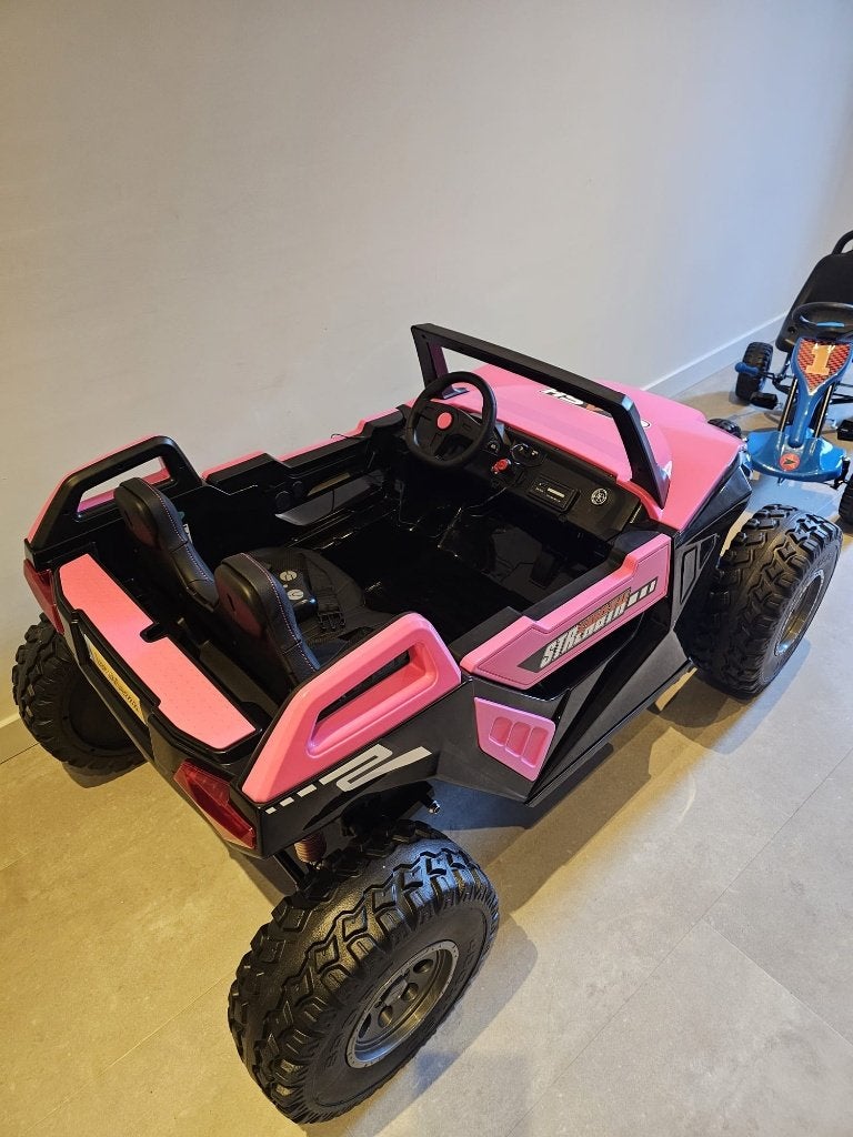 CLASH 2-persoons elektrische kinderauto 24V roze, Zo goed als nieuw