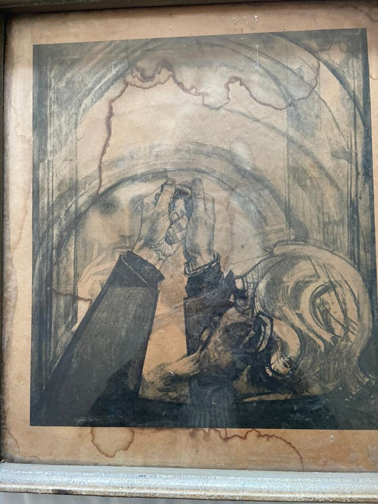 Litho van jan toorop 25x34 het gebed, Ophalen of Verzenden