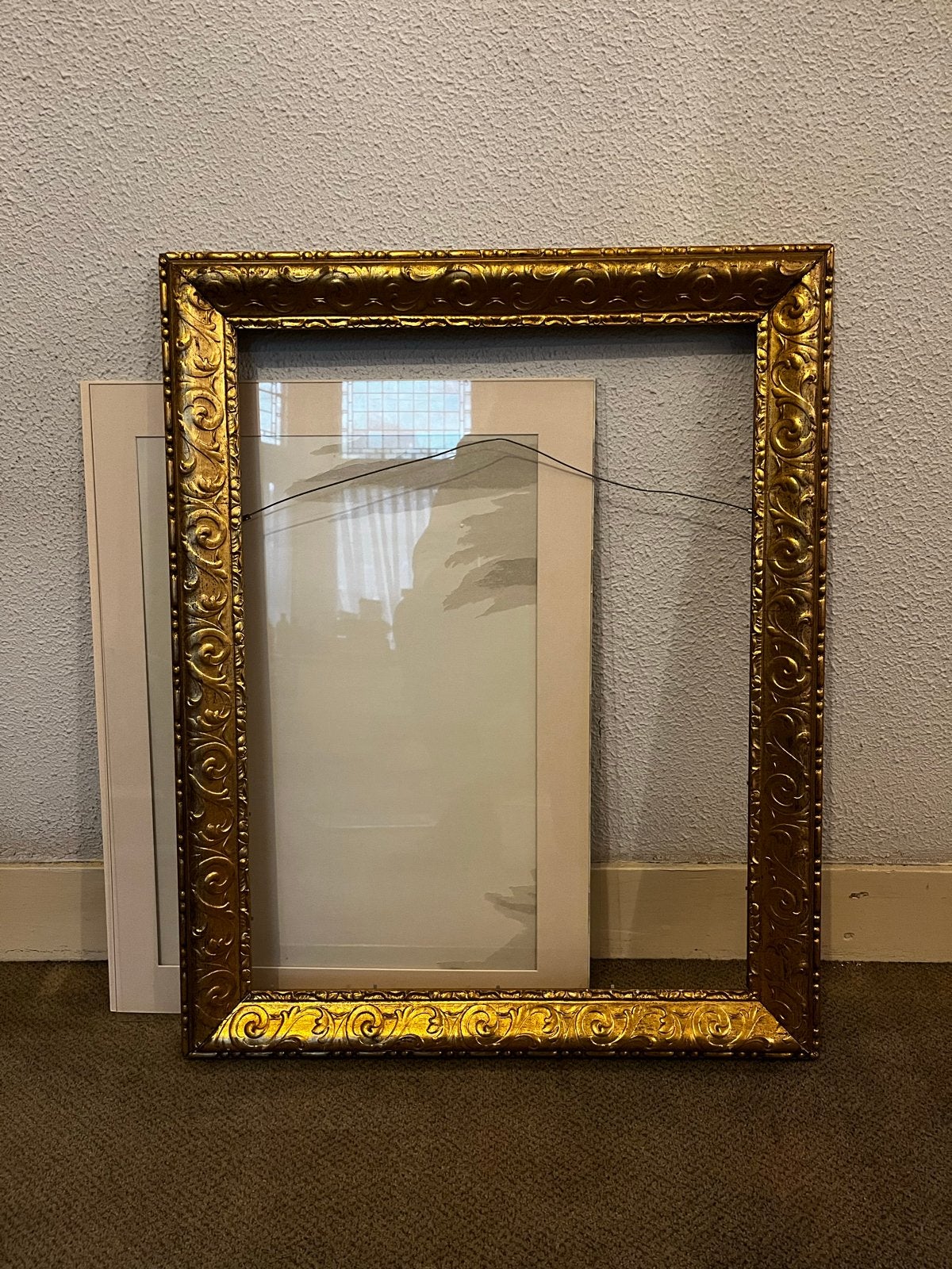 Gouden Schilderijlijst - H73cm B58cm, Ophalen, Gebruikt, Schilderijlijst, Goud