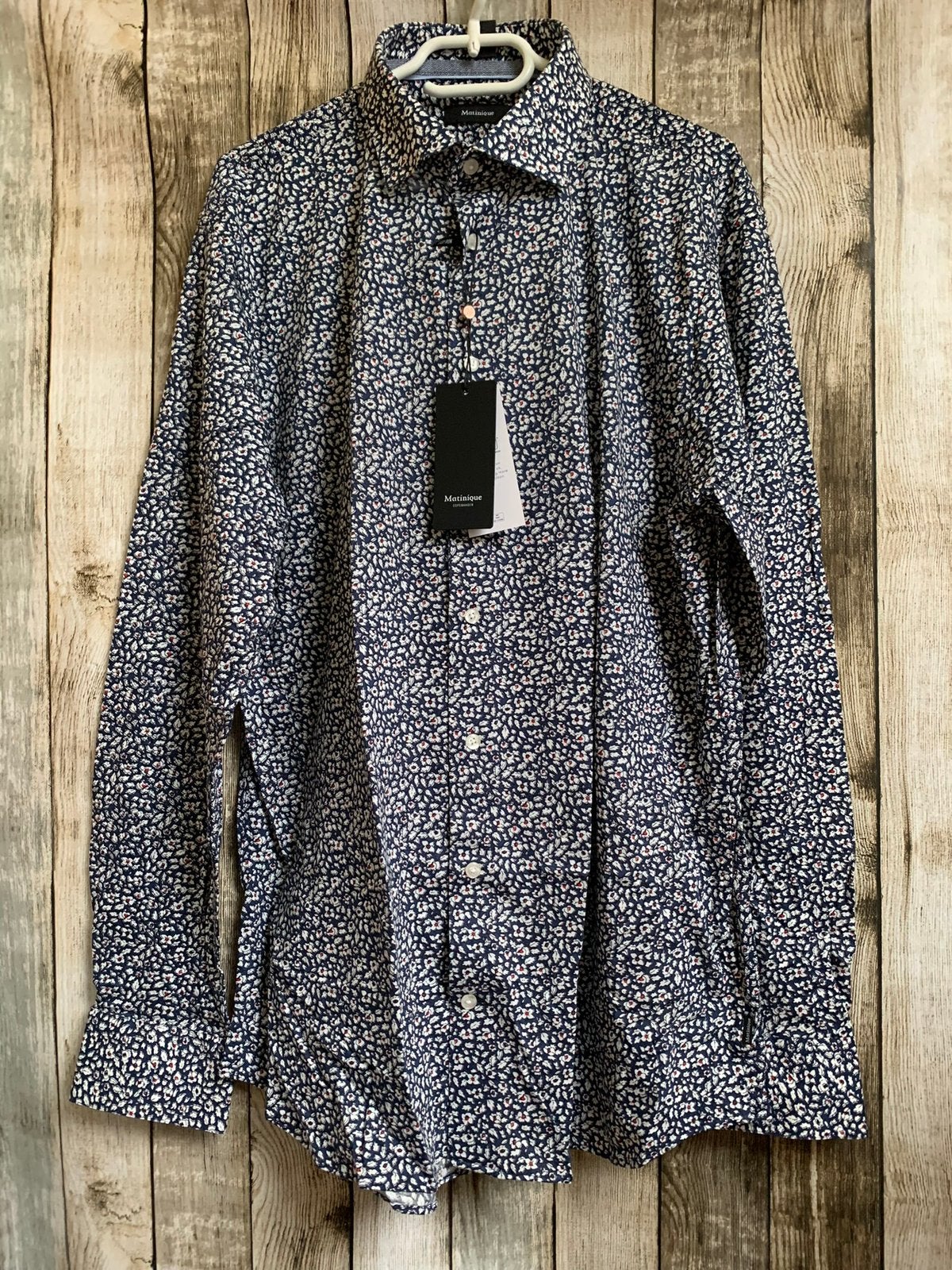 Nieuw mooi overhemd van Matinique (Maat 46), Verzenden, Nieuw, Blauw, Overhemd