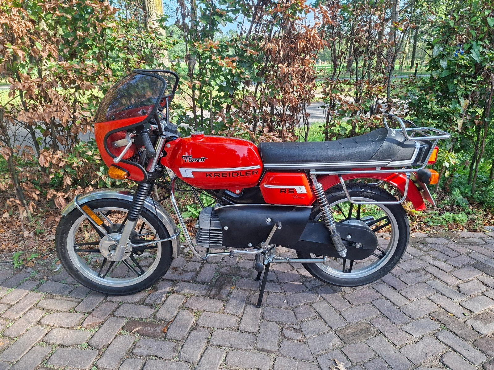 Kreidler RS rood 5-bak met nieuwe delen opgebouwd zie foto's, Fietsen en Brommers, Ophalen, Florett RS, Gebruikt, Maximaal 45 km/u