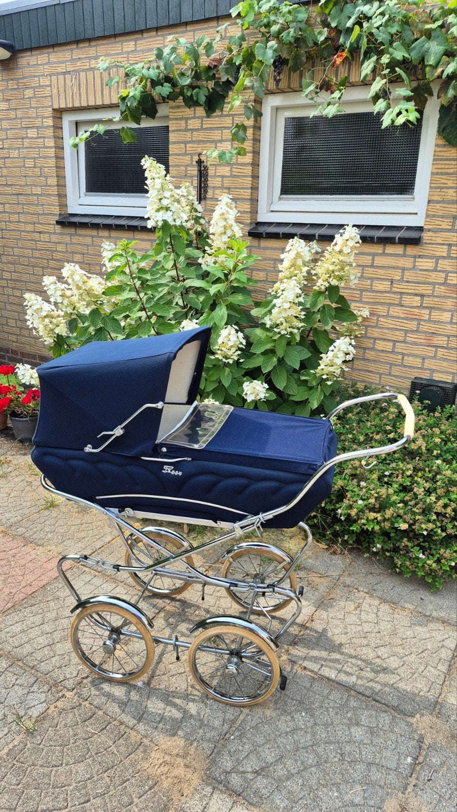 kinderwagen, retro, jaren 70, diep blauw, Ophalen, Gebruikt, Overige merken
