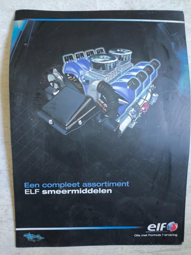 Elf Smeermiddelen Brochure - Olie met Formule 1 ervaring, Ophalen of Verzenden, Zo goed als nieuw, Algemeen, Elf