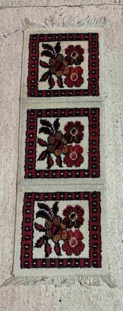 Handgeknoopte smyrna loper kleedje bloemen 104/36 cm, Minder dan 50 cm, Gebruikt, 100 tot 150 cm, DJT@dejuistetoon.eu