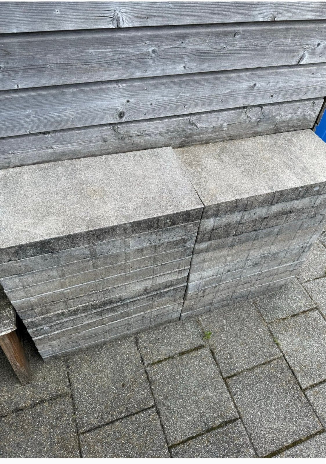 Nieuw terrastegels van beton grijs, Gebruikt, Ophalen of Verzenden, 10 m² of meer, Beton