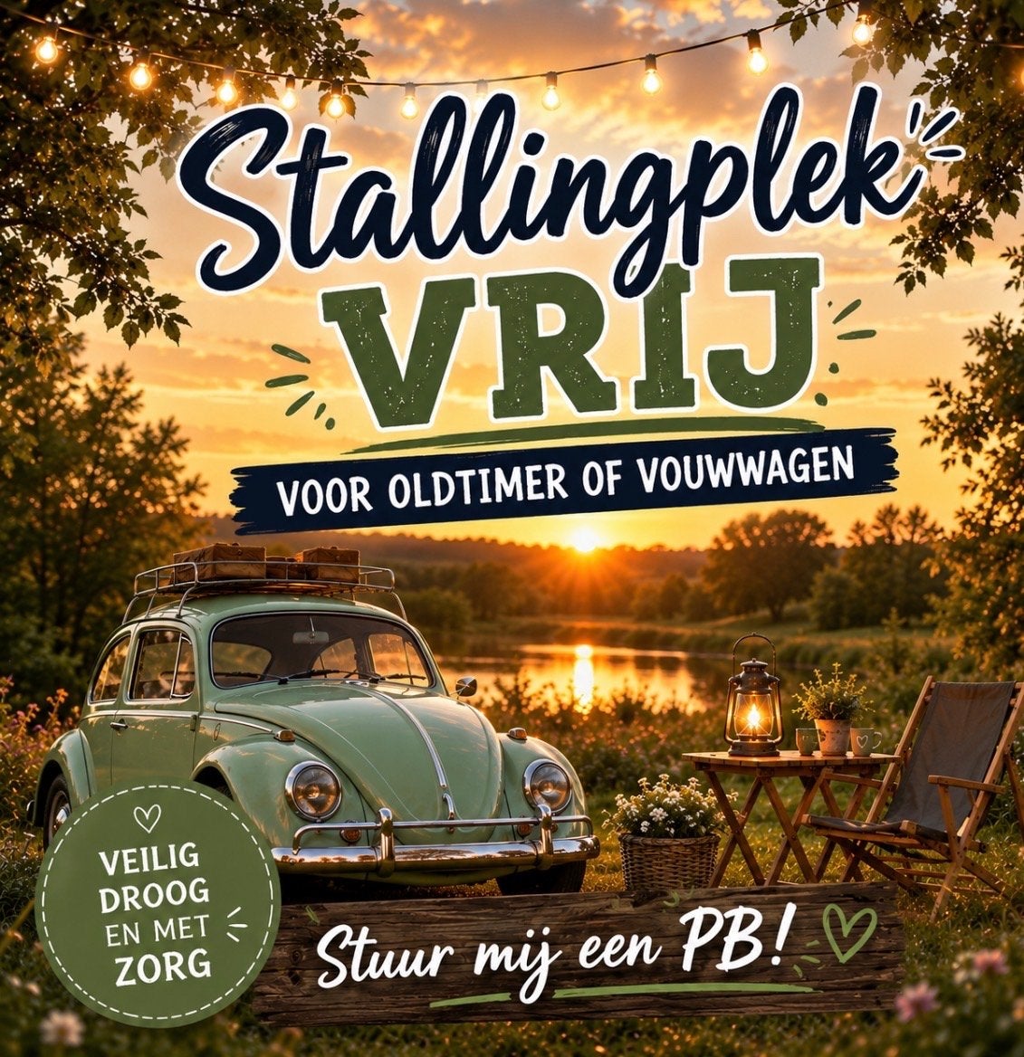 Stallingplek VRIJ voor oldtimer of vouwwagen - Veilig & Droo, Caravans en Kamperen, Caravanstallingen