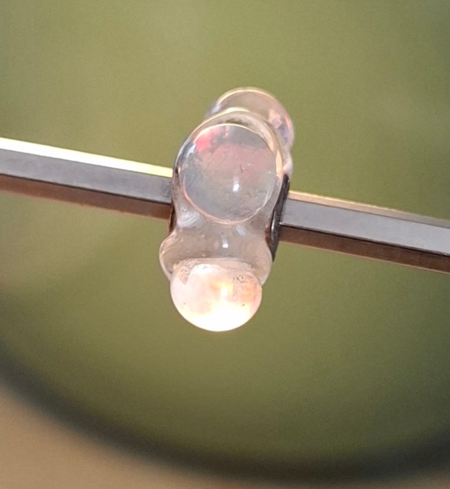 Trollbead Groenlands Landijs (Retired) - Zeldzame Bedel, Glas of Kristal, Ophalen of Verzenden, Zo goed als nieuw, Trollbeads