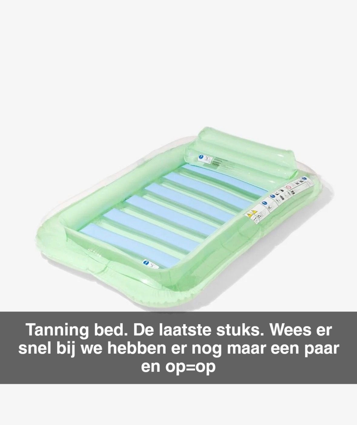 Opblaasbaar Tanning Bed / Lounge Bed - Zomerse Ontspanning, Ophalen of Verzenden, Nieuw