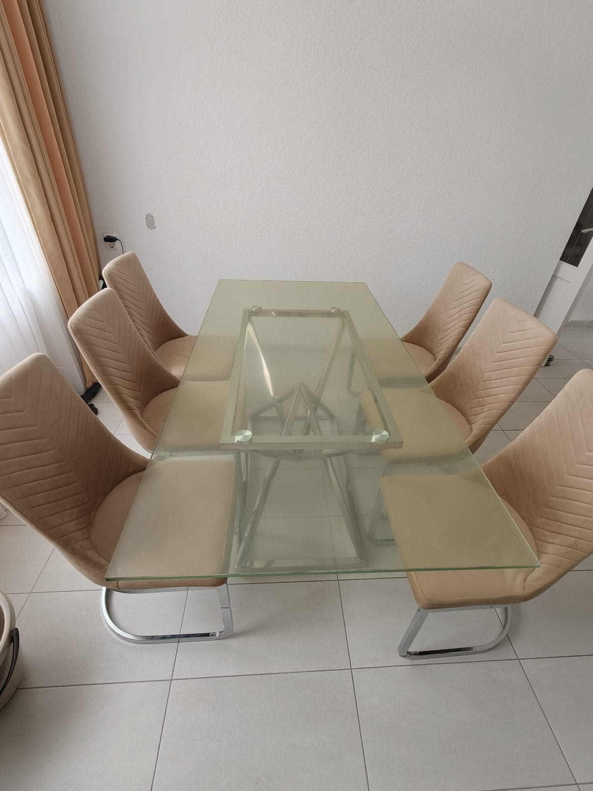 Eettafel inclusief stoelen en salontafel, Huis en Inrichting, Banken | Sofa's en Chaises Longues, Ophalen, Zo goed als nieuw, 75 tot 100 cm