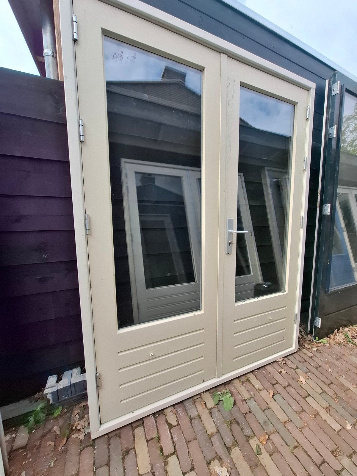 openslaande tuindeuren dubbel glas deuren terrasdeuren pui, Doe-het-zelf en Verbouw, Ophalen, Zo goed als nieuw