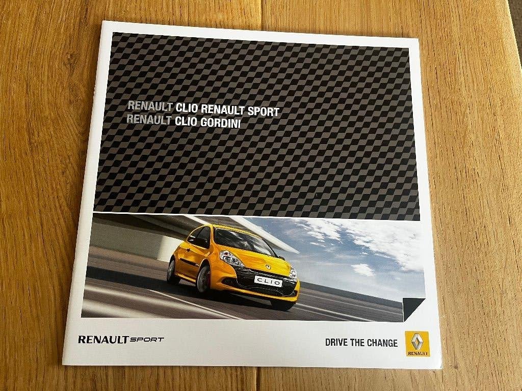 Renault Clio Gordini Sport autofolder 2012 brochure, Boeken, Ophalen of Verzenden, Zo goed als nieuw, Renault